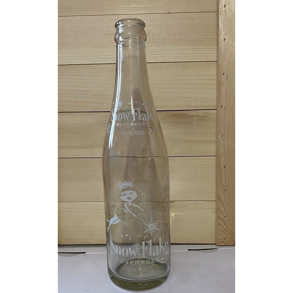 Vintage Snowflake Bottle Beverages 12 Ounce Collectible Rare Pop Soda